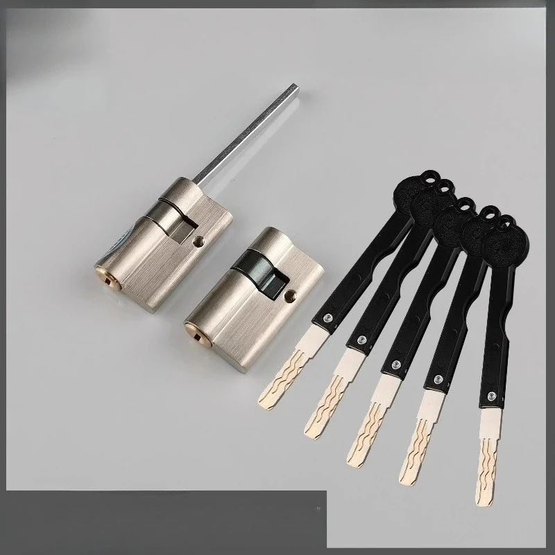 Stainless steel automatic fingerprint lock cylinder With tail C-Class core Anti-theft door emergency lock core