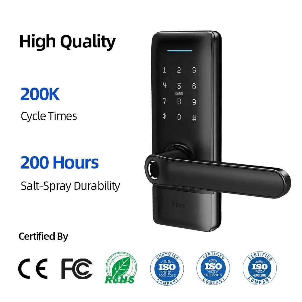 2021 Waterproof Remote Control Smart Door Lock anti-theft Recognition Biometric