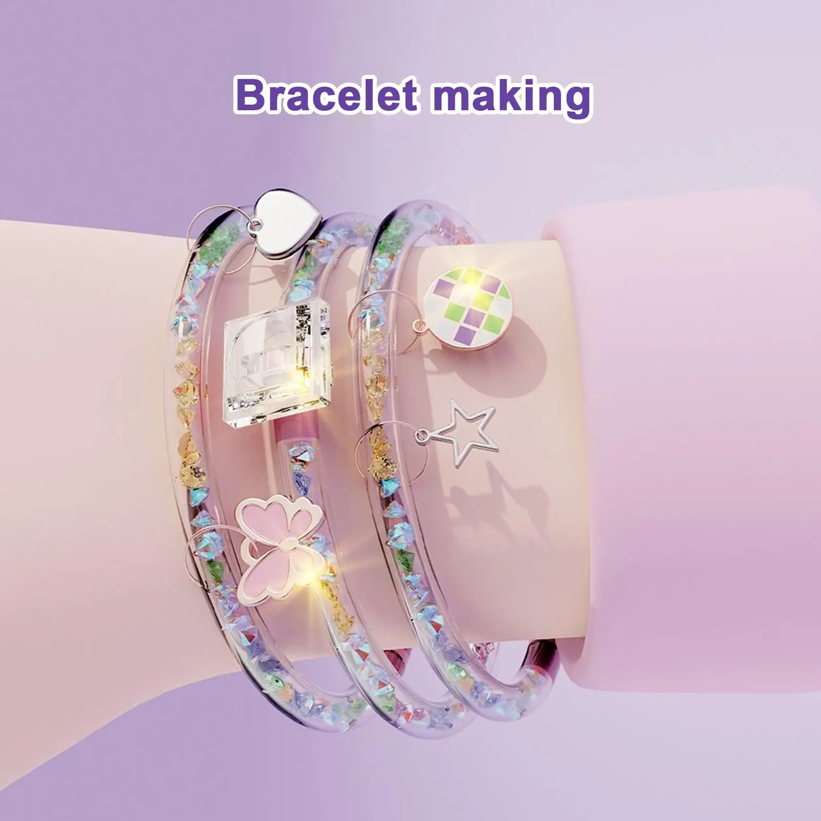 Machine à corder les perles pour la fabrication de bracelets pour enfants filles, artisanat fait à la main, bijoux, jouets, cadeaux d'anniversaire, bas de noël