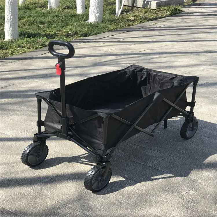 Brand new black camp car outdoor folding cart portable storage trolley four wheel trolley