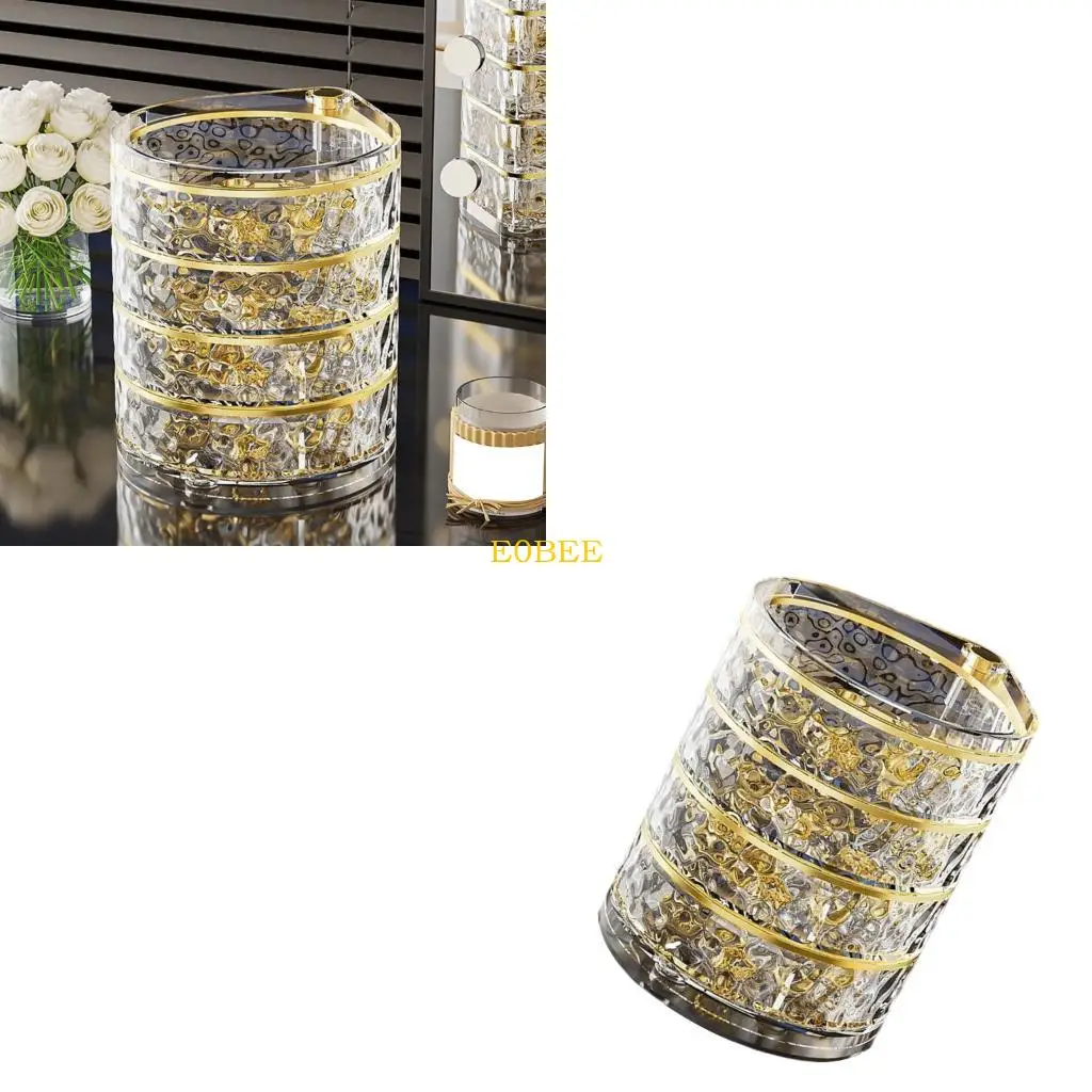 

E0BE Rotatable Jewelry Storage Organizers Decorative Case for Rings Earrings