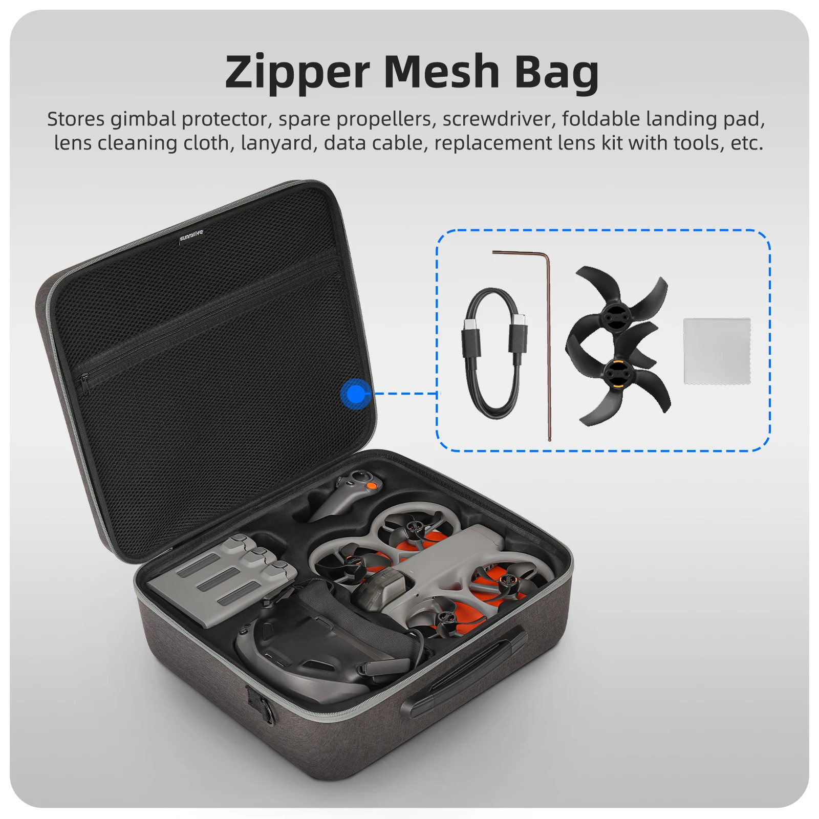 

Motion Fly More Combo Bag Hold 6 Batteries,Storage Pouch for DJI Avata 360 Dust-Proof and Shock-Resistant Protective Accessories