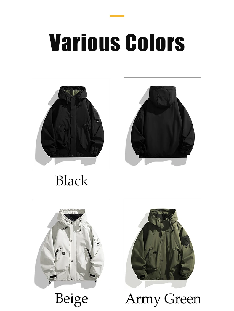 Unisex Wanderjacken Wasserdicht Winddicht Frühling Herbst Herren Windbreaker Damen Trekkingjacke Camping Klettern Outdoor-Mäntel – Detail 7