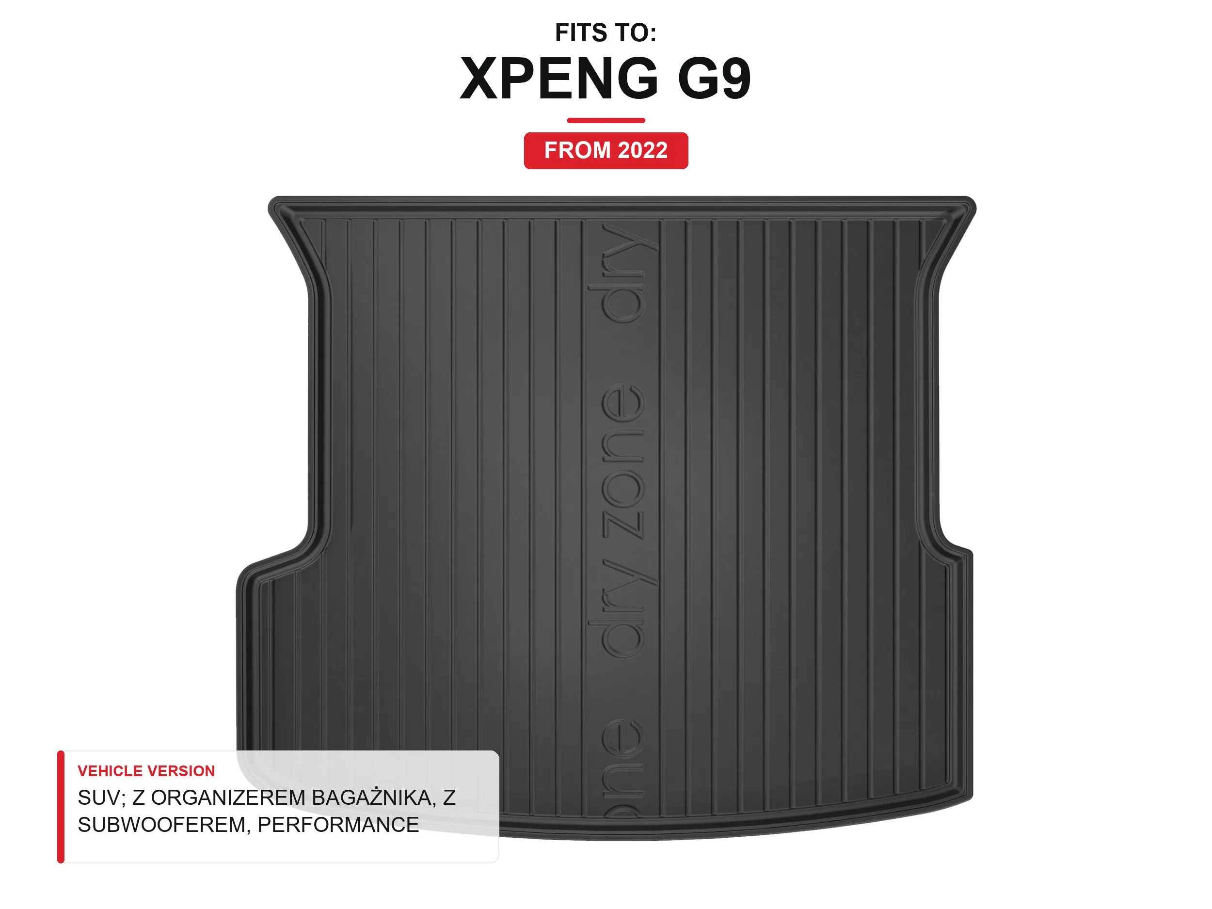 Image of Tpe Dryzone Kofferraummatte Für: Xpeng G9 2022- SUV