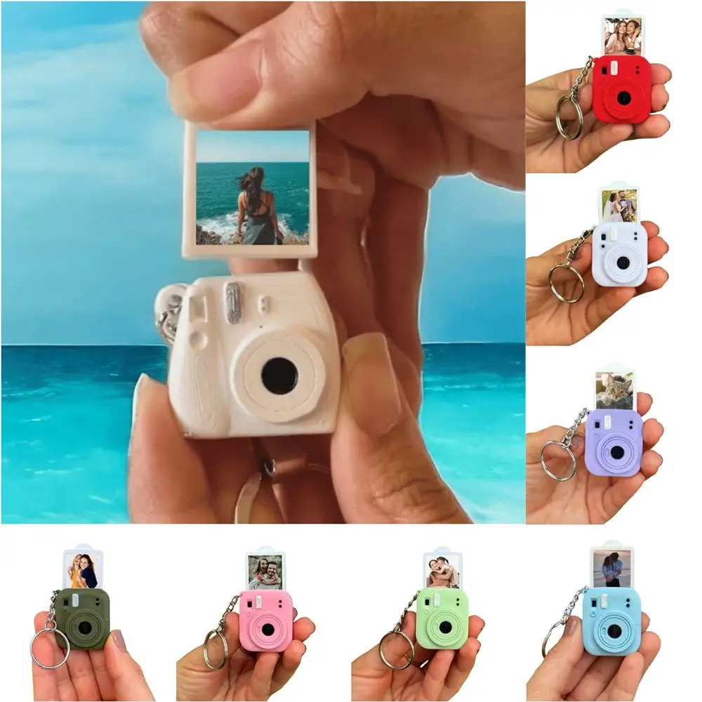 Portable Mini Camera Keychain Metal Key Ring Lightweight 3D Print Camera Pendant Decorative Multipurpose Bag Hanging Ornament