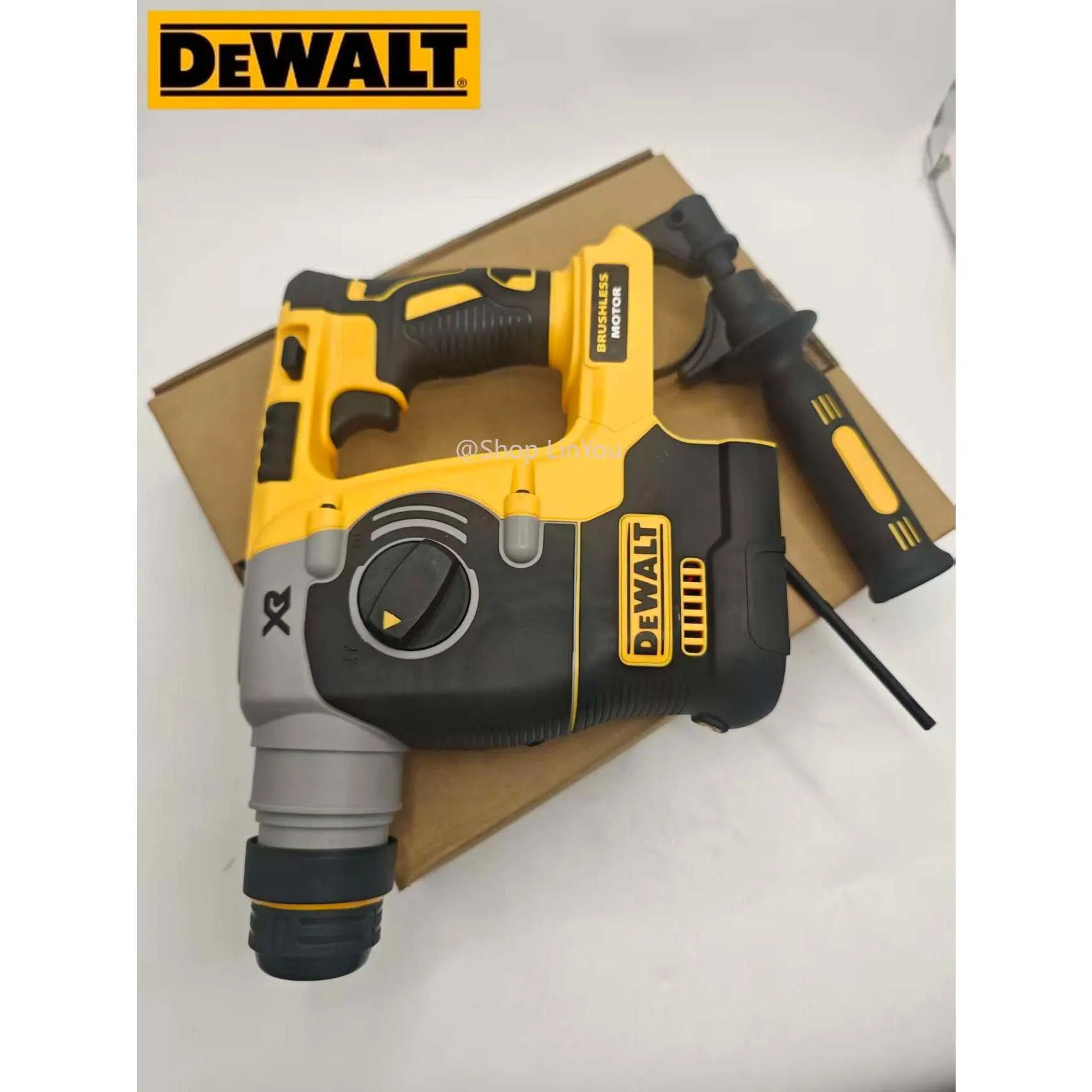 DEWALT 18V/20V MAX – bezszczotkowy młotowiertarka SDS PLUS w kształcie litery L, 1-calowa, akumulatorowa, bez akumulatora i ładowarki. (273 no battery) — Zdjęcie 2 z 2