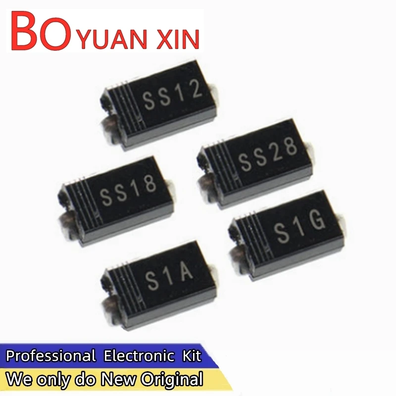 

50 PCS Rectifier Diode S1A S3M S1D S1G S2M S1M 3A 50V 100V 200V 400V 600V 800V 1000V DO-214AC SMA