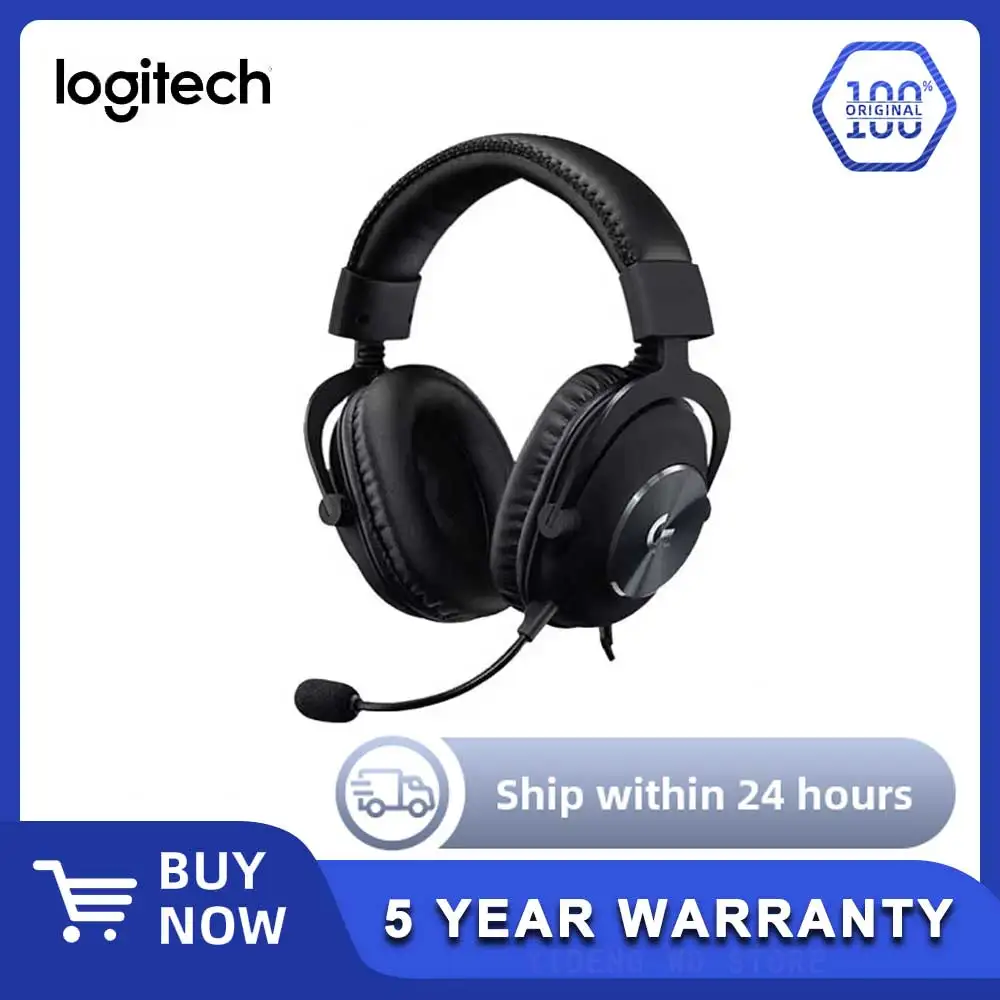 Logitech g pro x fones de ouvido para jogos com microfone jogo profissional redução de ruído 7.1 para pc ps5 liga das lendas edição
