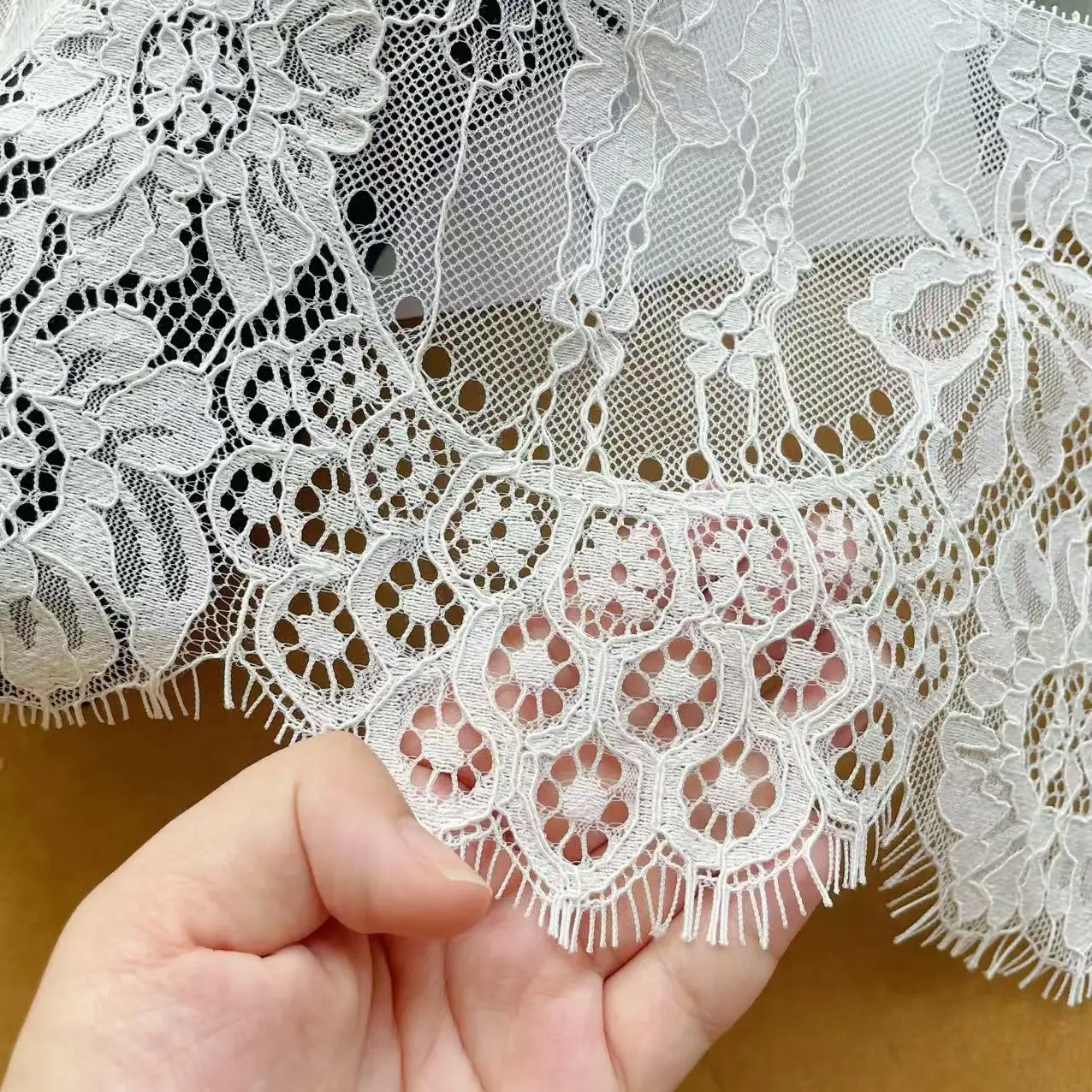 3meter/Lot French Lace trim with small cording For wedding veils Kids Clothes Dresses home textiles DIY accessories