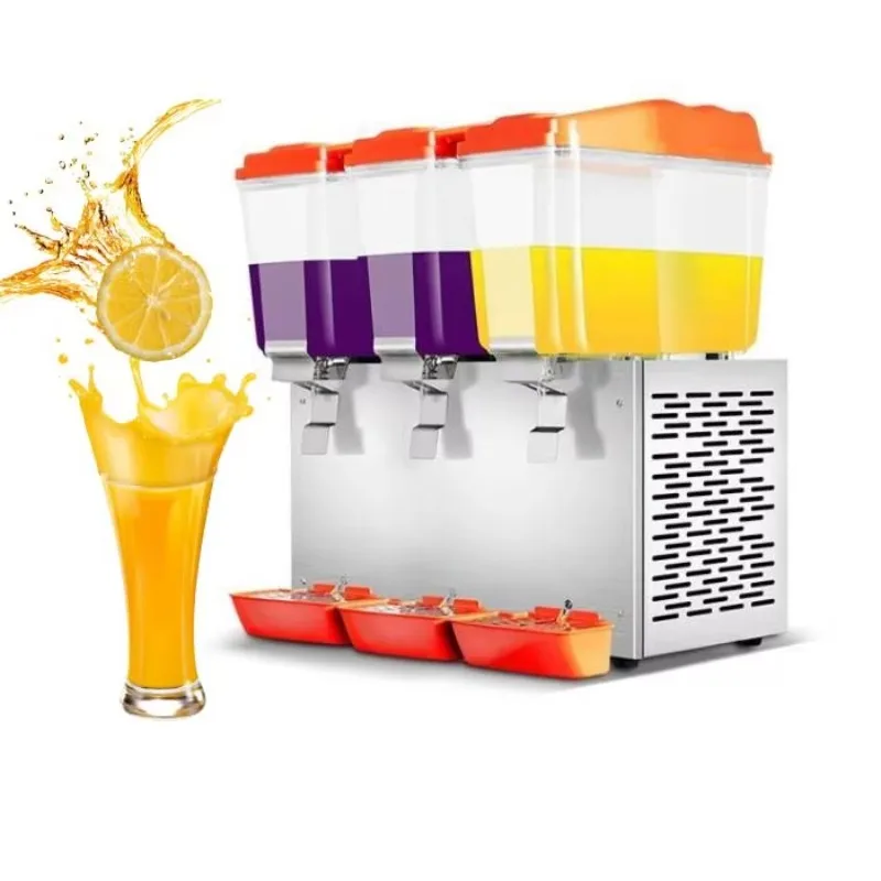 

3 cans beverage dispenser 16L 32L 48L large capacity cold juice milk dispenser mixed beverage machine equipment