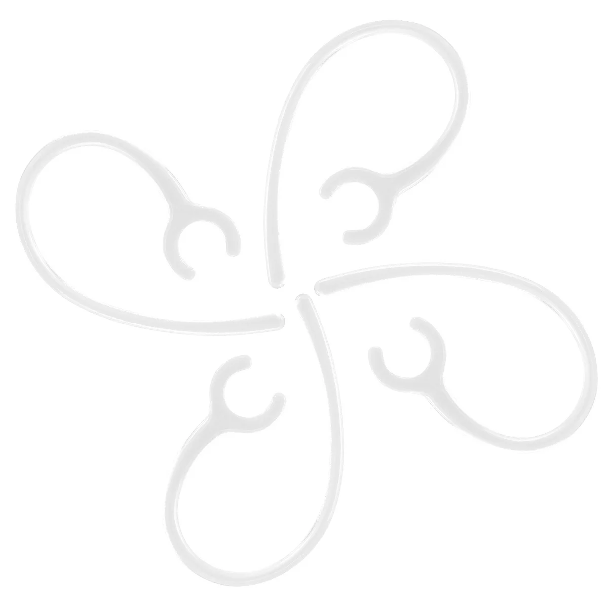 

10Pcs 8.5mm Earphone Ear Hook Clip Flexible Rubberized Plastic Comfort Fit Lightweight Replacement for Damaged Hooks Random