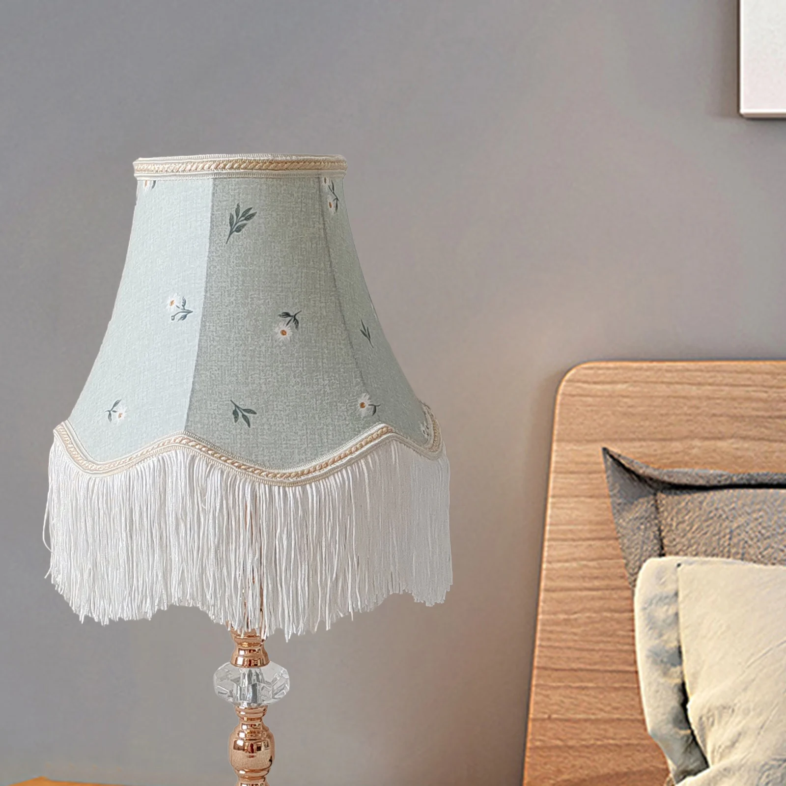 Tabletop Lamp Shade Tassel Floor Light Cover Fabric Lampshade Lighting Fixture Accessories Home Decoration Modern Style