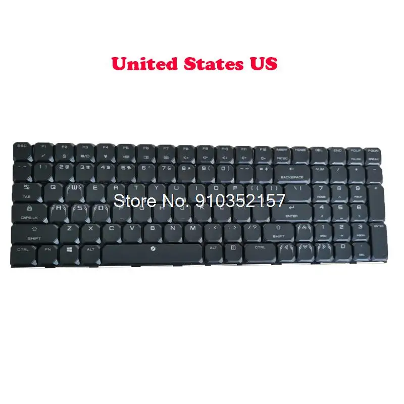 Laptop Backlit Keyboard For Eluktronics MECH-17 / MECH-17 G1R / MECH-17 G1Rx / MECH-17 Pro-X United Kingdom UK United States US