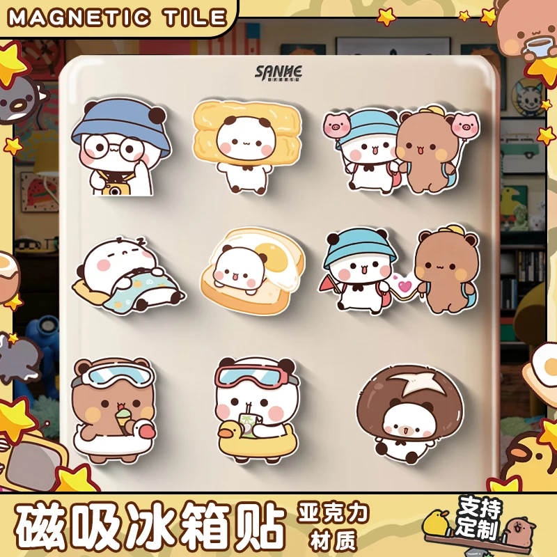 

Креативный акриловый магнит на холодильник, прозрачный милый мультяшный магнитный стикер, забавная новая модель, наклейка на холодильник, игрушечная фигурка