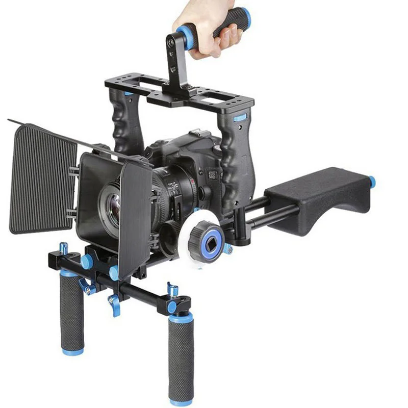 

Rig Shoulder Video Camera Stabilizer Support Cage/Matte Box/Follow Focus For Camera Camcorder shoulder holder equipment