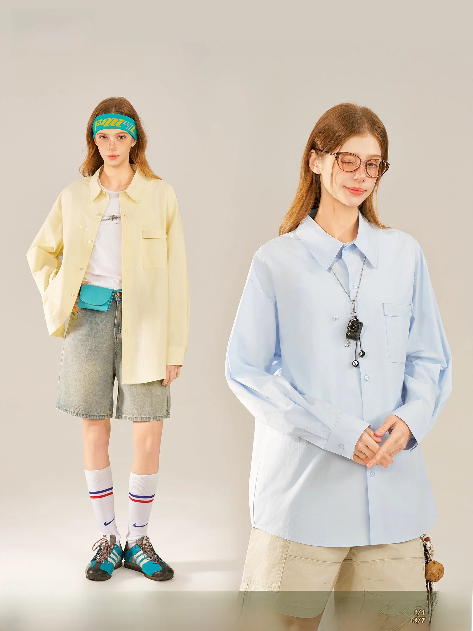

Beetle Town American Style Retro Long Sleeve Pure Cotton Casual Women's Shirt Spring Pocket Design Outerwear Top