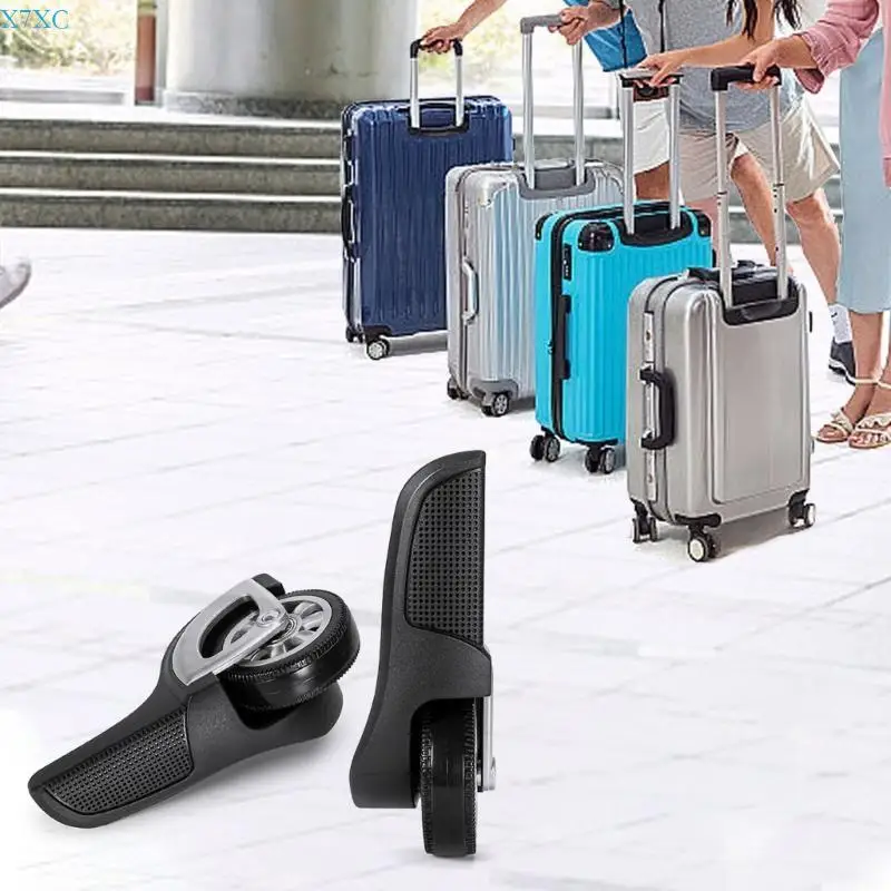 X7XC 1 Pair Travel Luggages Suitcase Replacement PVC Swivels Castors