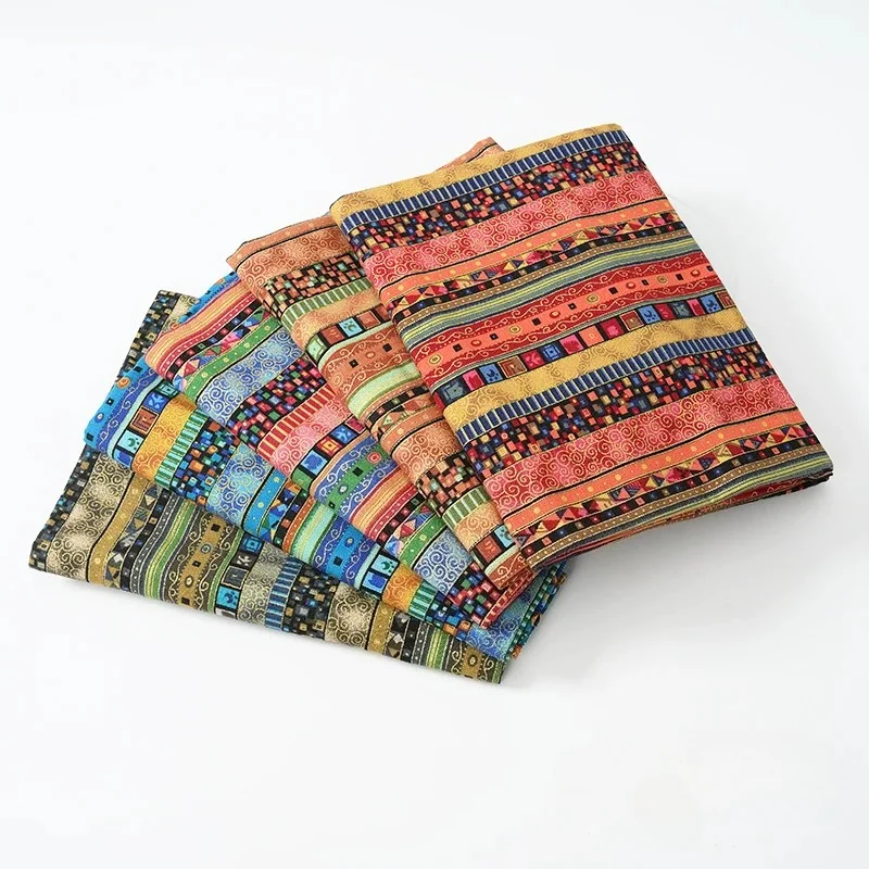 Linen Fabric Natural - ผ้าฝ้ายออร์แกนิคธรรมชาติ ผ้าลินิน ย้อมสีพิมพ์ลาย สำหรับผ้าปูโต๊ะ ผ้าม่าน กระเป๋า