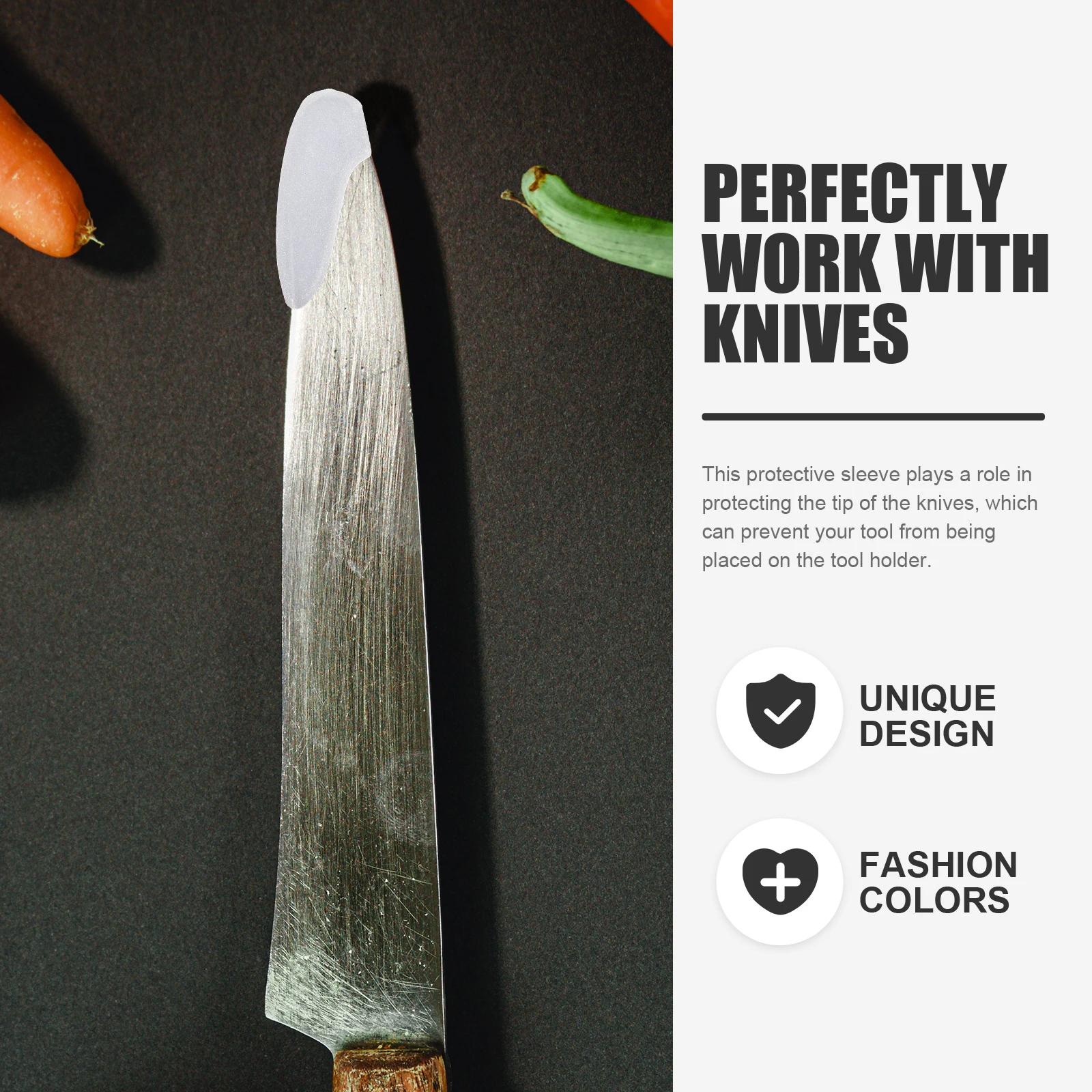 

50Pcs Knife Tip Protectors Plastic Sleeves Cutter Tip Guards Blade Protectors Storage Transport Knife Safety