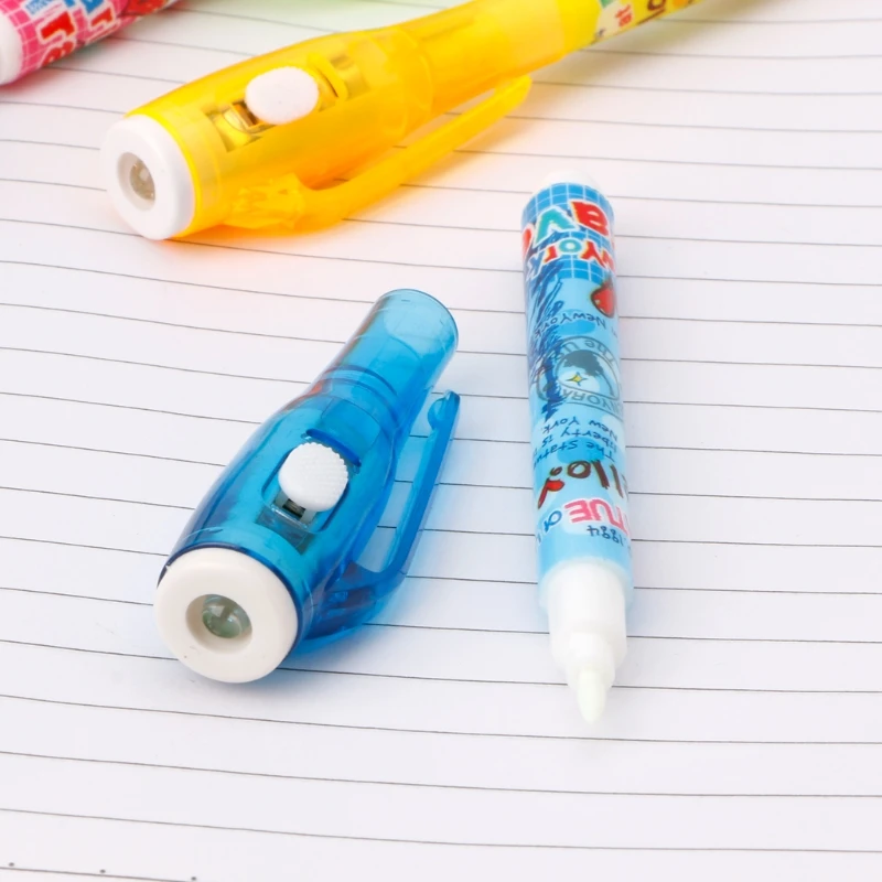 4PC Invisible Ink Pen With Light Magic Marker Kid Pen for Secret Message Drop Shipping