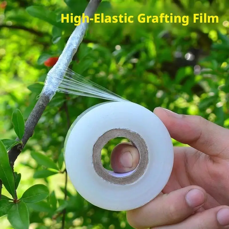 200M PE Grafting Tape Film Stretchable Self-adhesive Garden Tree Roll Tape Plants Seedlings Vine Tomato Grafting Accessories