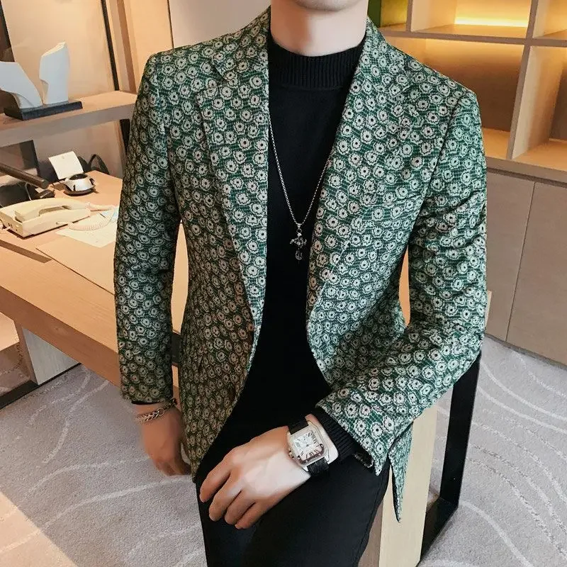 Male Coats High Quality Printed Joker New In Stylish Men's Jackets Cheap Clothes Offer Fast Delvery Deals Vintage Sale Casual