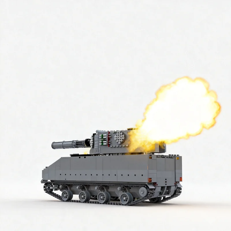 8669Parts Airborne Gun Vehicle MOC Custom Puzzle DIY Assembly Educational Creative Building Blocks Toy Collection Display Gift