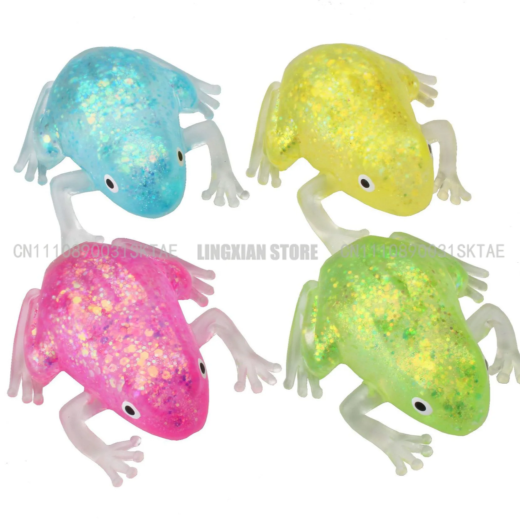 

little frog Toy Squishys Glitter Gummy Bear Needoh Small Cute Animal Anti Stress Fidget Splat Decompressions Vent Squeeze Toy