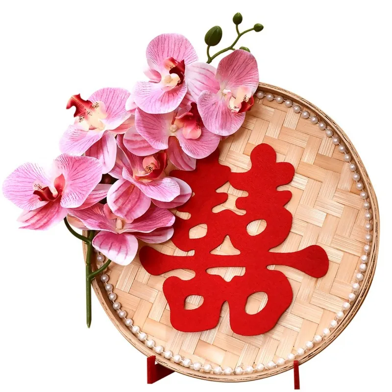 new-chinese-style-happy-character-bamboo-ornament-wedding-engagement-desktop-layout-atmosphere-decoration