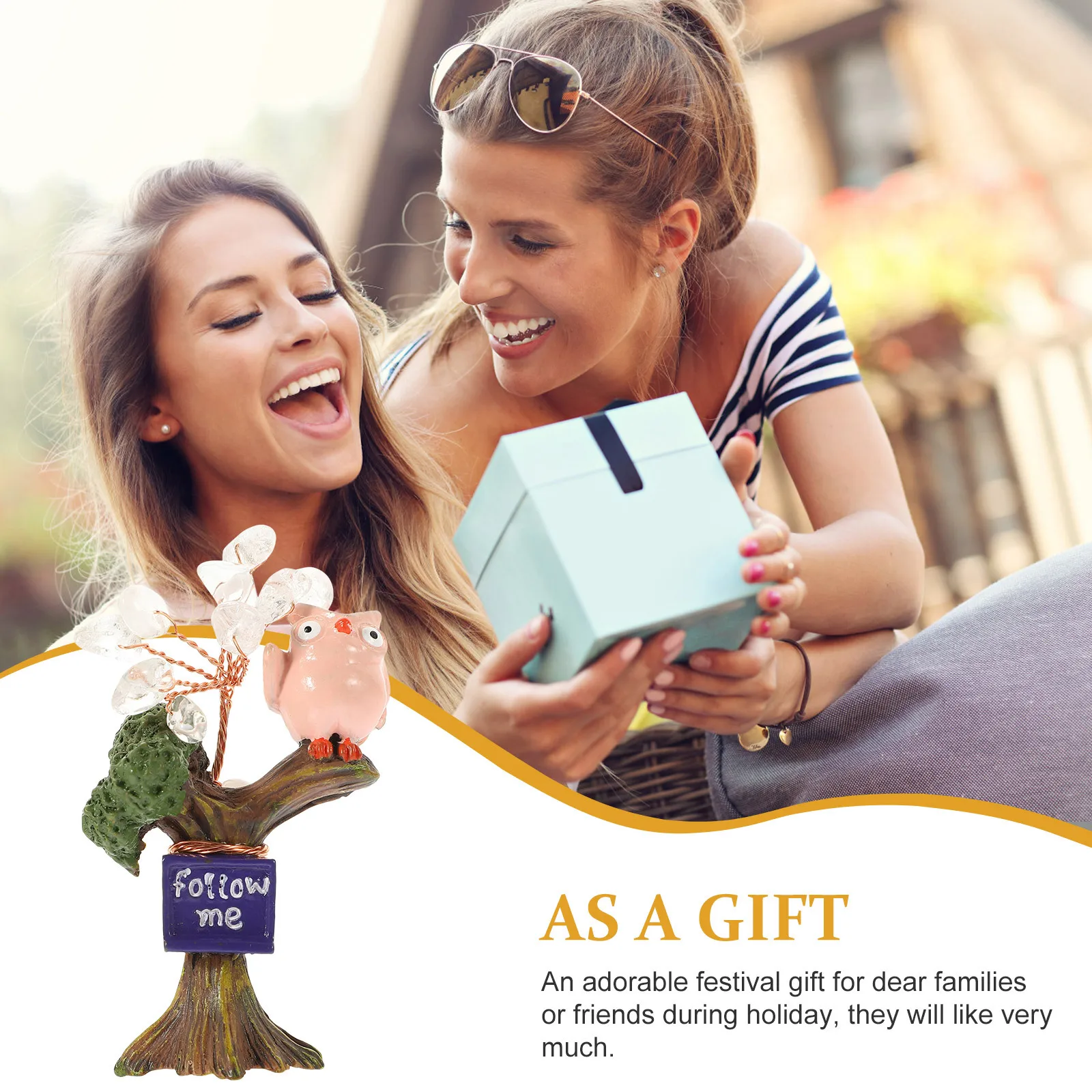 

Desktop Carving Owl Resin Statue Standing Decoration Exquisite Office Home Desk Decor Cute Resin Owl Ornament Room Accessories