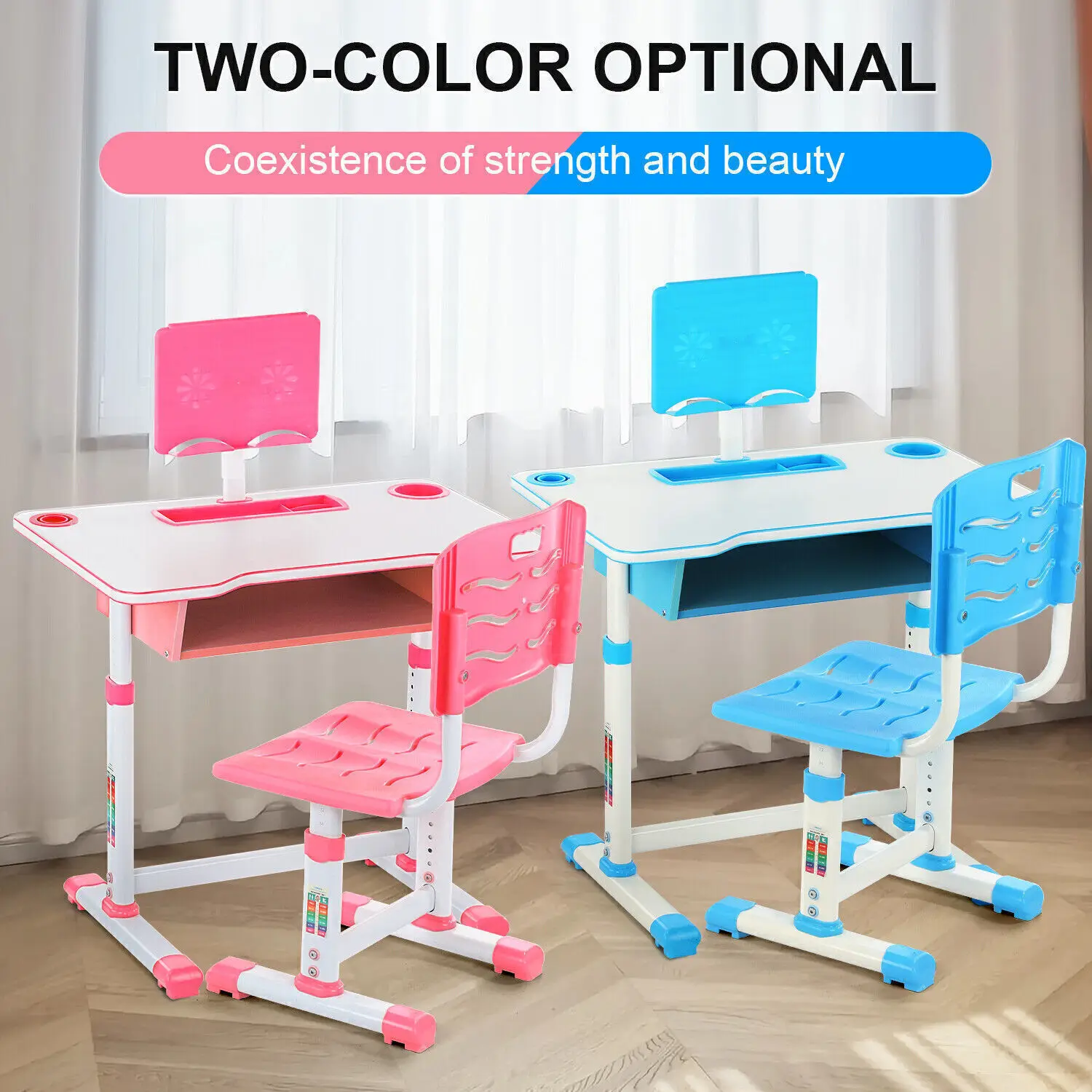 Adjustable Desk And Chairs Set Children's Learning For Primary And Secondary School Students Kids Children Study  Writing Writin