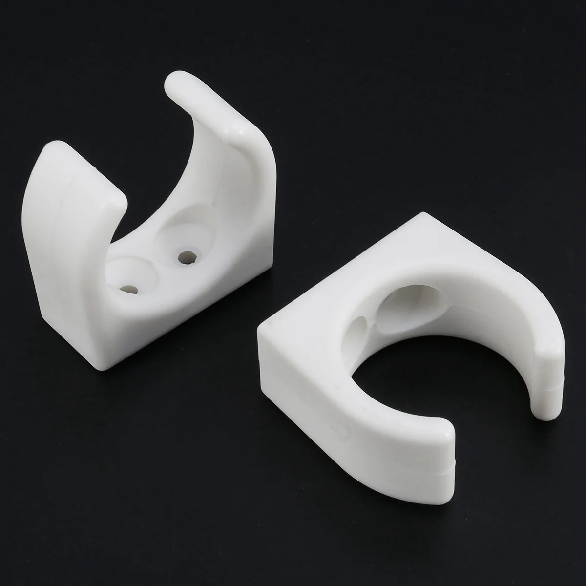 A77I 6 Pcs Nylon Ladder Clip Boat Hook Clip for Size 1-1/4Inch Diameter Per Set UV Marine Accessories Yacht Boat,White