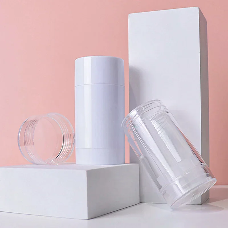 30g Puste Pojemniki na Dezodorant Wielokrotnego Użytku Plastikowe Butelki z Mechanizmem Twist-Up do Samodzielnego Wyrobu Naturalnego Dezodorantu w Sztyfcie, Tubki na Kosmetyki