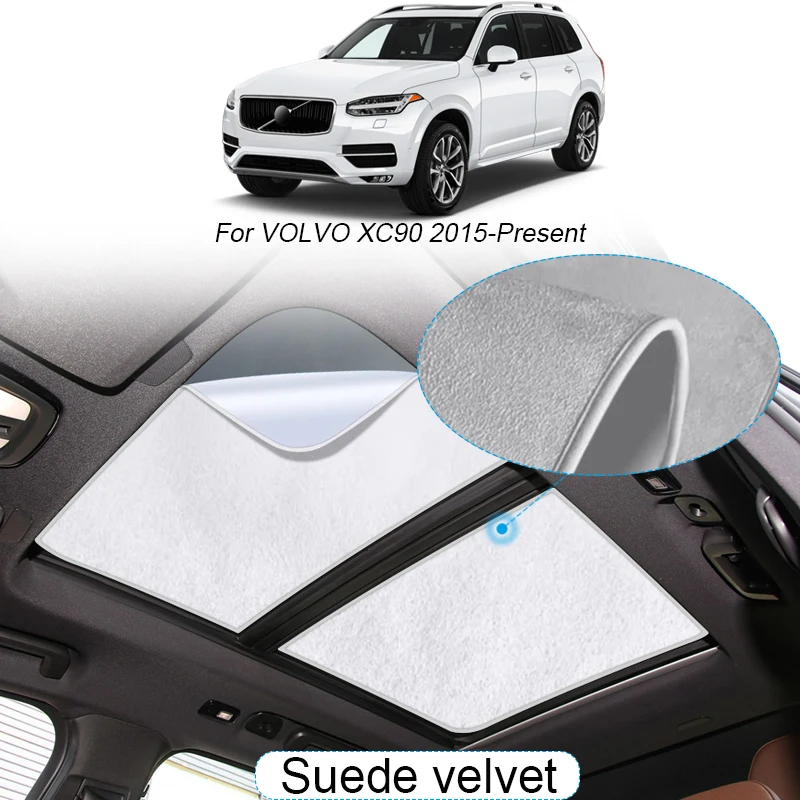 

Car Suede Fabric Electrostatic Adsorption Sunroof Sunshade For VOLVO XC90 2015-Present Heat Insulation Interior Auto Accessory