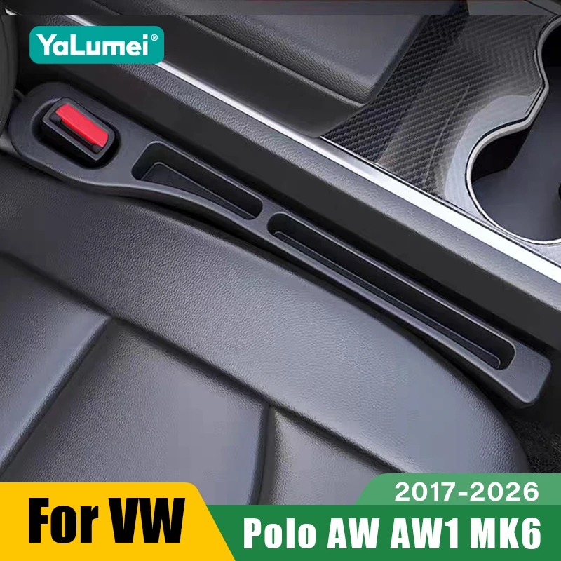 ل Volkswagen VW Polo AW AW1 MK6 2017 2018 2019 2020 2021 2022 2023 2024 2025 2026 مقعد السيارة مانعة للتسرب شرائط التخزين