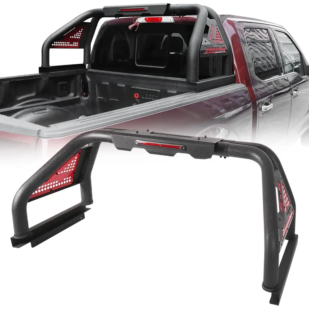 Überrollbügel für Pickup-Truck in voller Größe, verstellbare Sport-Chase-Rack-Überrollbügel, kompatibel mit Ford F-150/F-250/F-350, Ram 1500/2500/