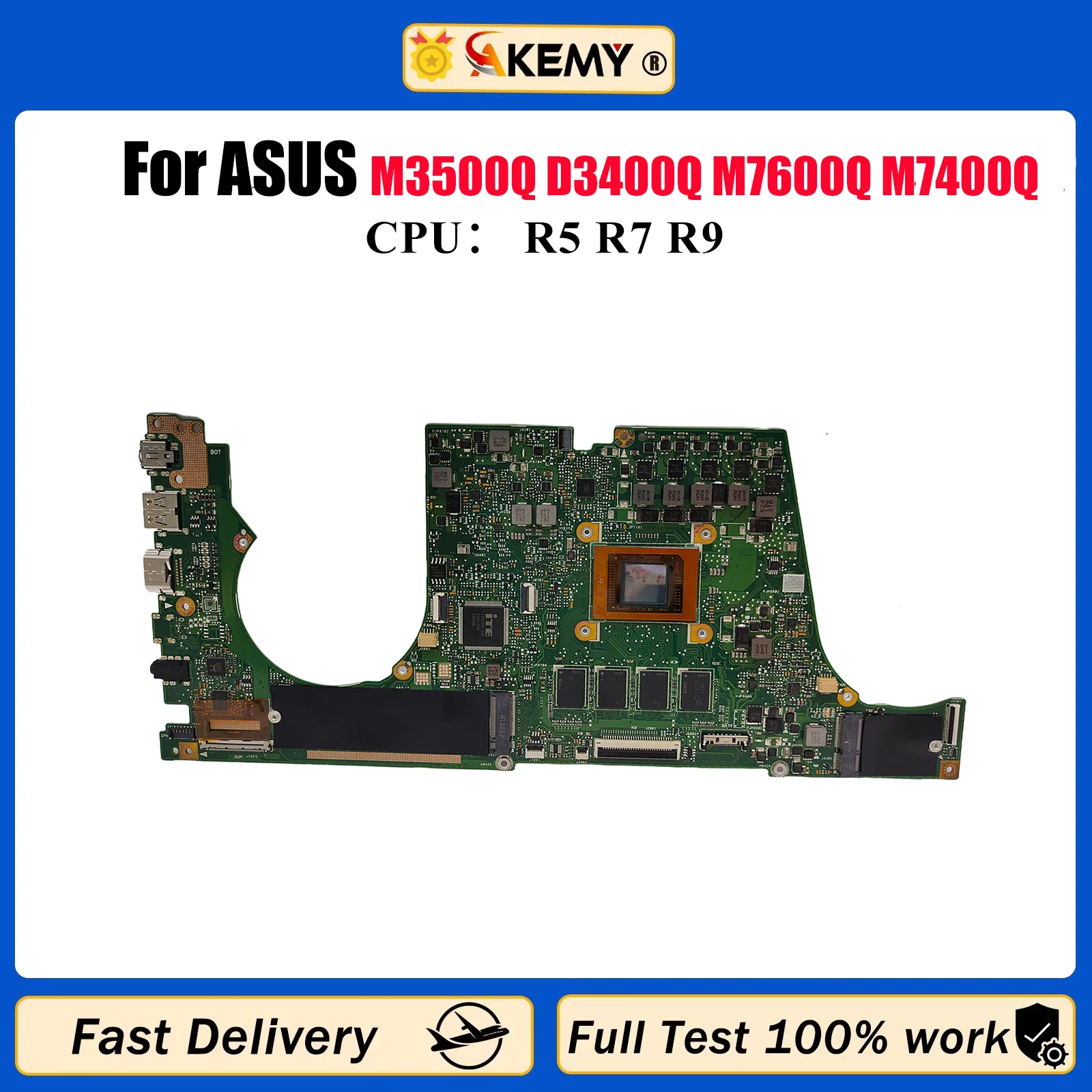 

M3400QA Материнская плата для ноутбука ASUS VivoBook M3400Q M3500Q D3400Q M7600Q M7400Q M3401Q M3400QC M3400QE Материнская плата с процессором R5 R7 R9