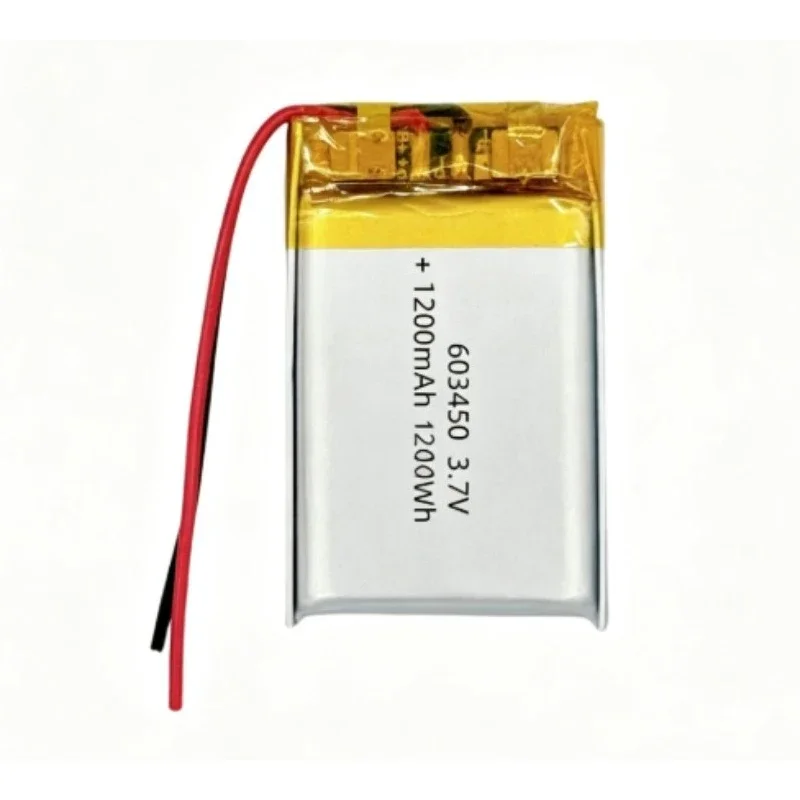 [New] 603450 Lithium Polymer Battery 3.7V 1200mAh Grade A Soft-Pack Cell No False Capacity for Consumer Electronics