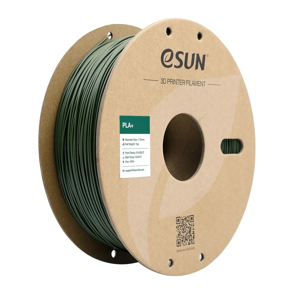 ESUN PLA+ 3D-printfilamenten 1kg PLA+ 1,75mm +/-0,02mm Kromvormingsvrij 3D-printfilament Netjes gewikkeld filament Vacuümverpakking Snelle verzending