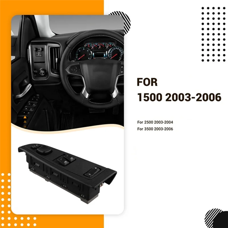 

N26R-Front Left Side Power Window Switch For Silverado GMC Sierra 2003-2007, Part 15883318 LHD