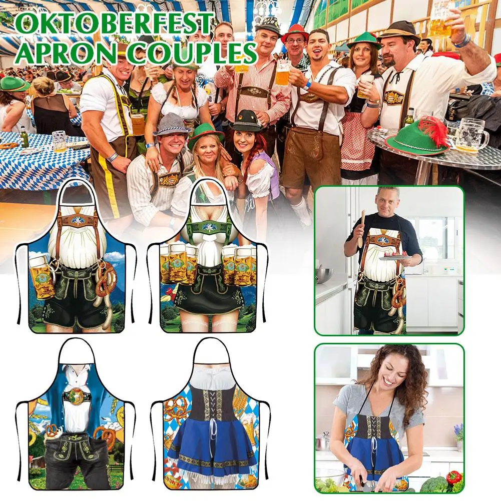 Delantal de cocina The Munichs Oktoberfest para parejas, delantal Bodycon, suministros de decoraciones para fiestas, Festival de cerveza