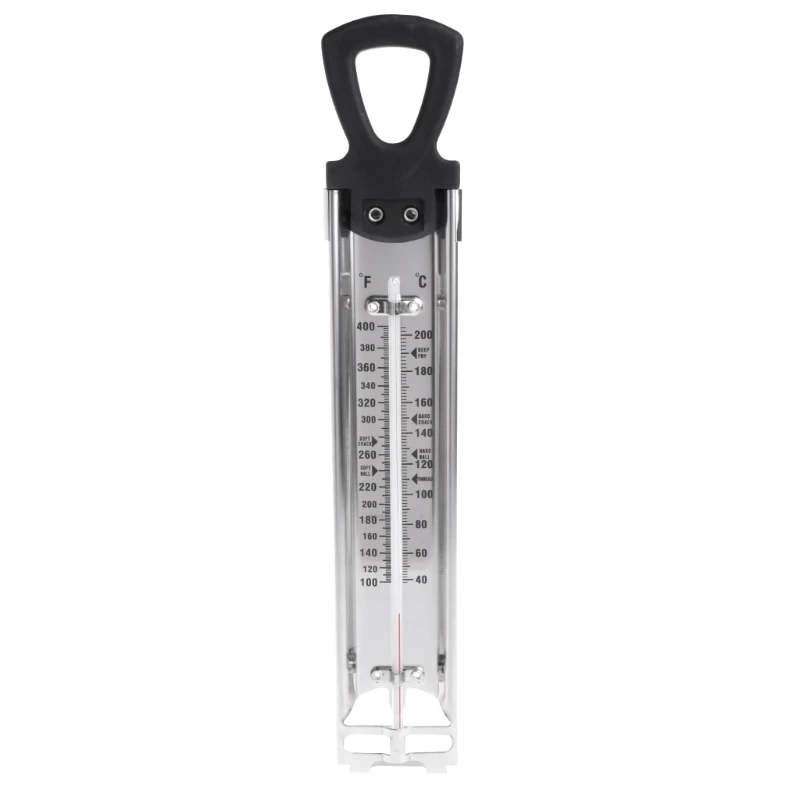 Stainless Steel Cooking Thermometer Candy Thermometer with Hanging Hook & Pot Clip for Measuring Sugars Temperatures