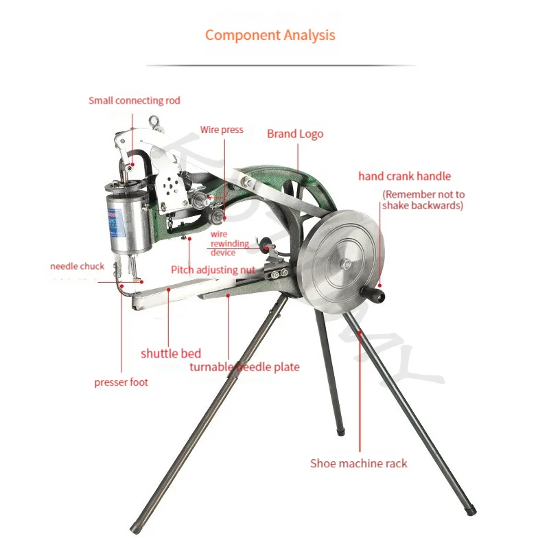 Ręcznie skórzana maszyna do szycia maszyna do napraw do butów ręczna maszyna do szycia skóry do torba na buty szmatki