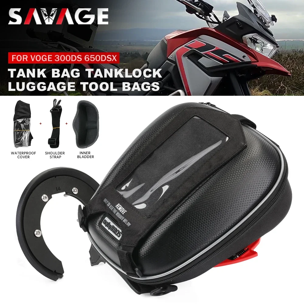 

Motorcycle Tank Bag Tanklock For VOGE 650DSX 650DS 300DS Waterproof Luggage Saddle Tool Bag Racing Backpack 300 DS 650 DSX