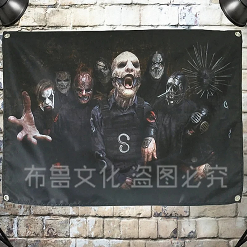 Rock Band Heavy Metal Music Posters Retro Loft Cloth Art Flag Banner Wall Hanging Tapestry Bedroom Dormitory Home Decoration