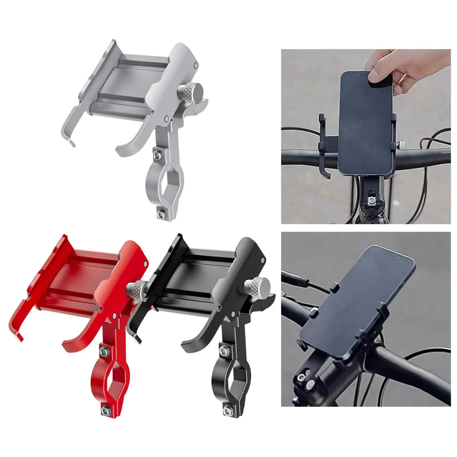 

Bike Phone Holder Shockproof Wide Use 720 Rotation Scratch Protection Handlebar