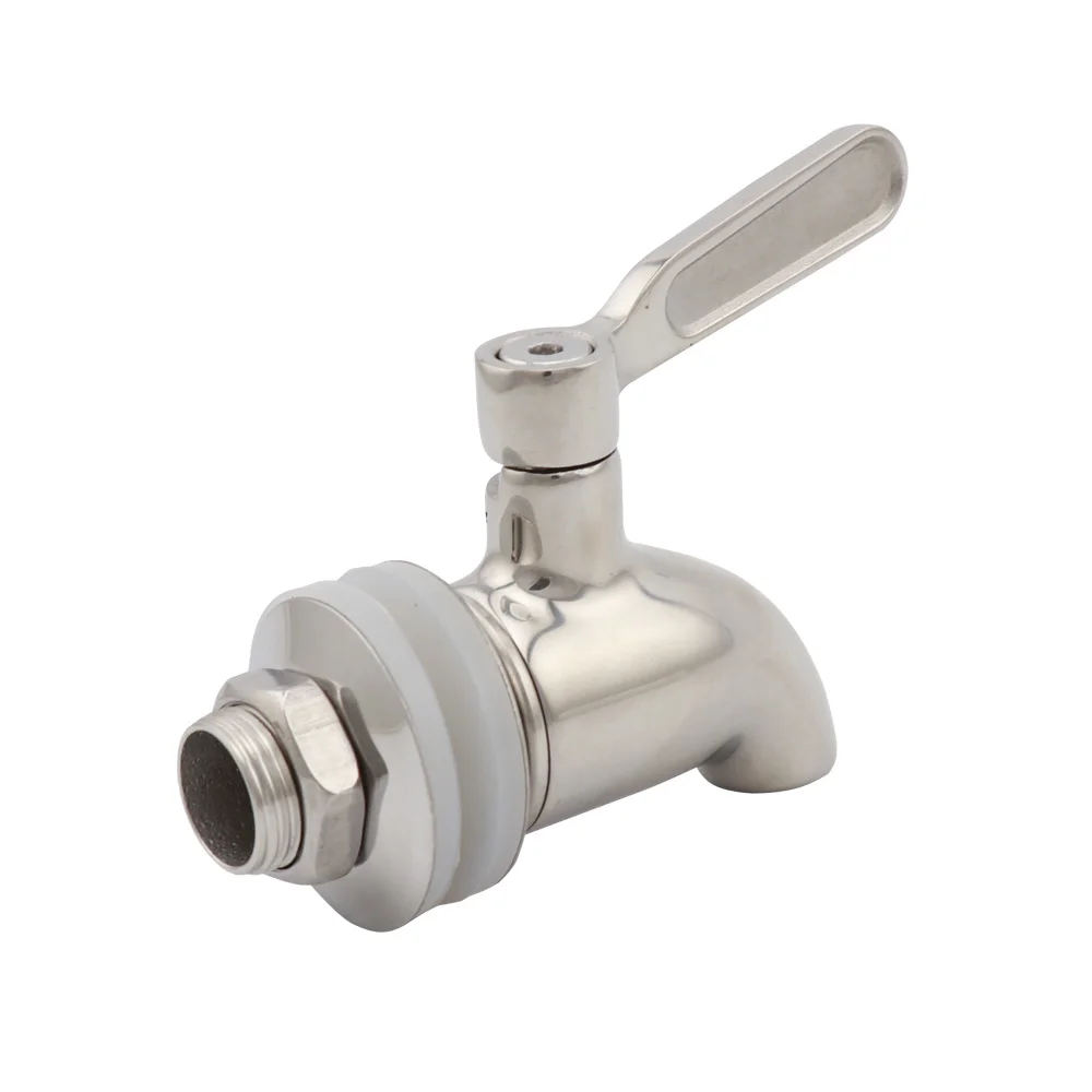 304 Stainless Steel Spigot Water Tap Faucet for Beer Juice Beverage Drink Wine Barrel Dispenser Tap 16mm