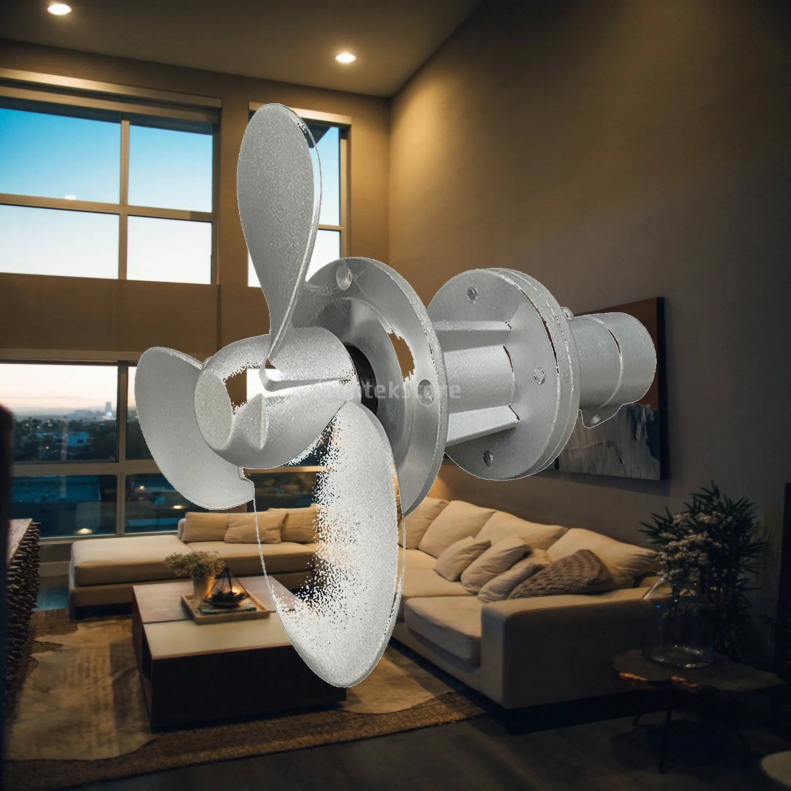 Compact Aluminum Marine Engine Attachment Boat Propeller for Trimmer Engine Conversion
