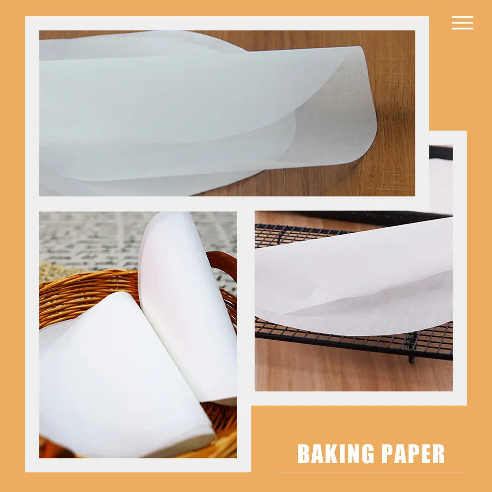 

500 листов пергаментной бумаги для выпечки с антипригарным силиконовым покрытием для печенья, хлеба, мяса, овощей, жарки, кексов, барбекю, для домашнего использования