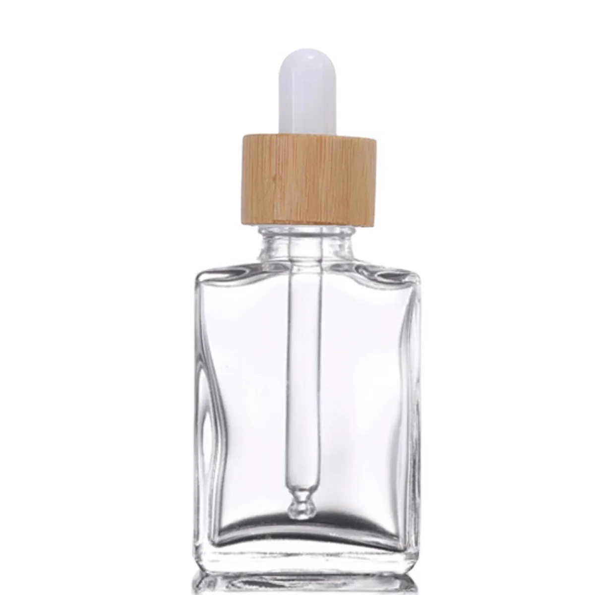 50x 30ml Clear bottles with bamboo cap